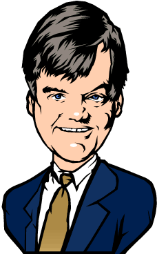 cartoon illustration of Doug Rinnert